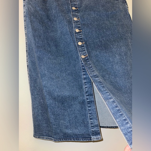 NWT UNIVERSAL THREAD women’s A-Line Maxi Denim Skirt Medium Wash High Rise sz 16 - Picture 5 of 7